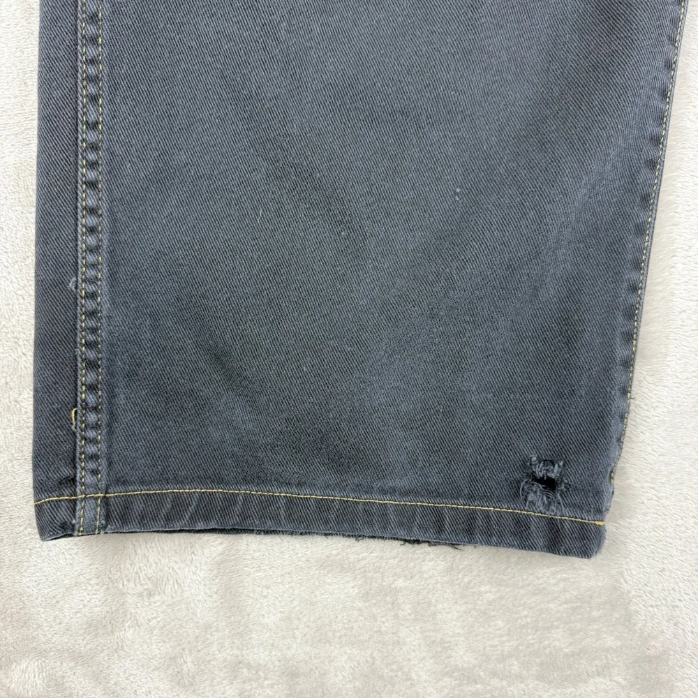 VTG Tommy Hilfiger Jeans Men Fit 34.5x31.5 Black Carpenter Wide-Leg Baggy Y2K